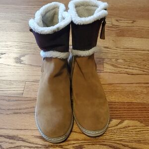 White Mountain Tan and Brown Winter Boots